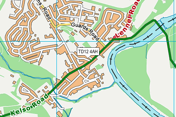 TD12 4AH map - OS VectorMap District (Ordnance Survey)