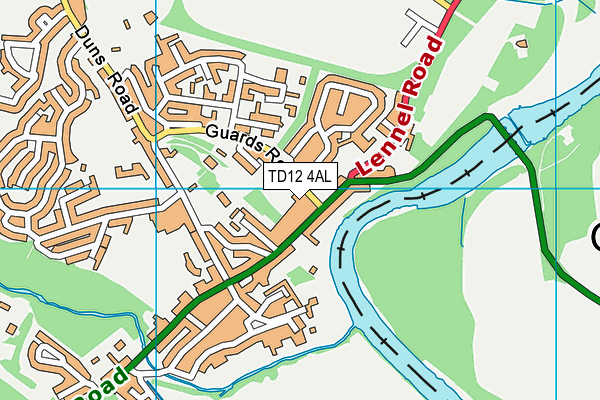 TD12 4AL map - OS VectorMap District (Ordnance Survey)