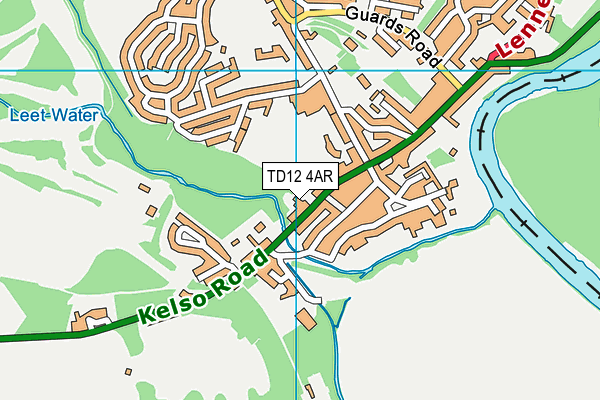 TD12 4AR map - OS VectorMap District (Ordnance Survey)
