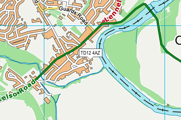 TD12 4AZ map - OS VectorMap District (Ordnance Survey)