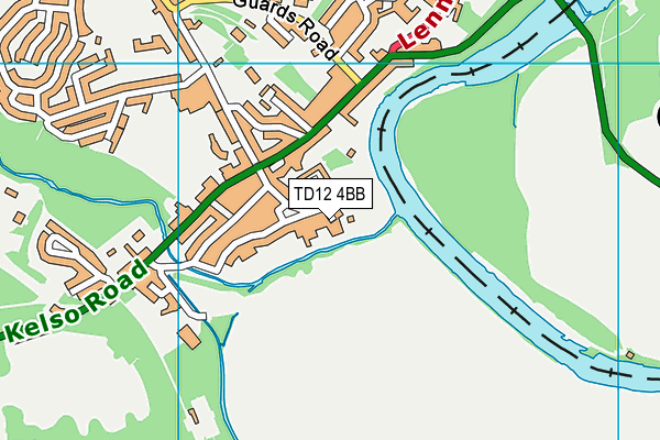 TD12 4BB map - OS VectorMap District (Ordnance Survey)