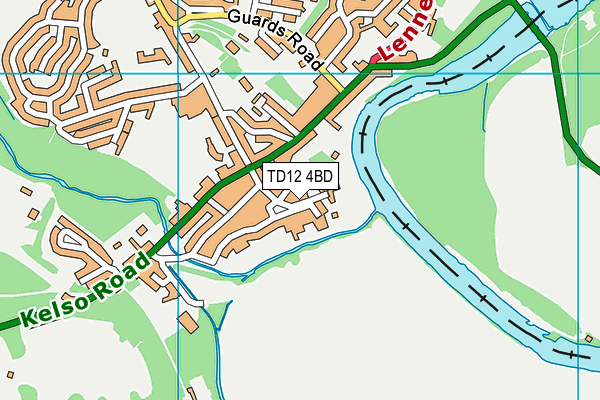 TD12 4BD map - OS VectorMap District (Ordnance Survey)