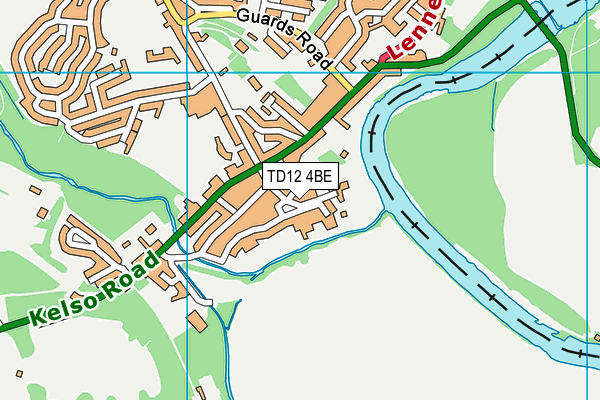 TD12 4BE map - OS VectorMap District (Ordnance Survey)