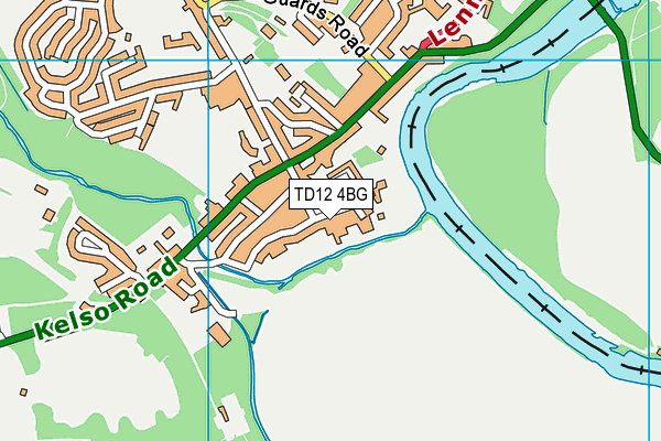 TD12 4BG map - OS VectorMap District (Ordnance Survey)