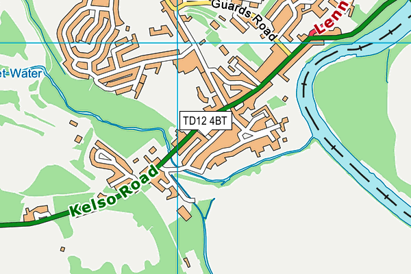 TD12 4BT map - OS VectorMap District (Ordnance Survey)