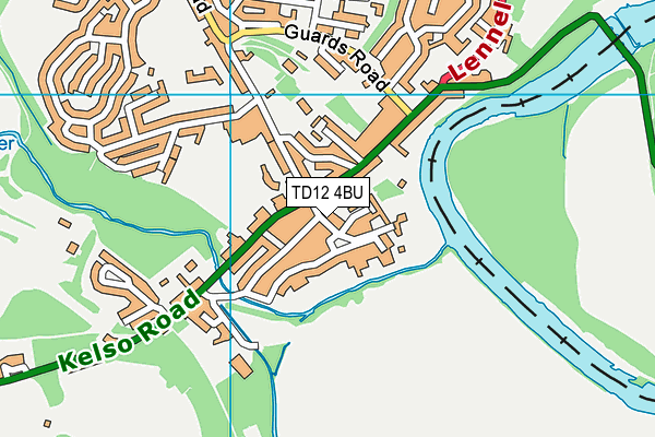 TD12 4BU map - OS VectorMap District (Ordnance Survey)