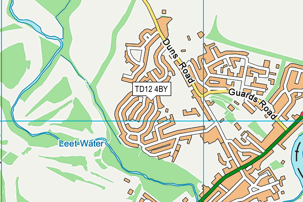 TD12 4BY map - OS VectorMap District (Ordnance Survey)