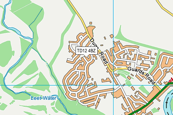TD12 4BZ map - OS VectorMap District (Ordnance Survey)