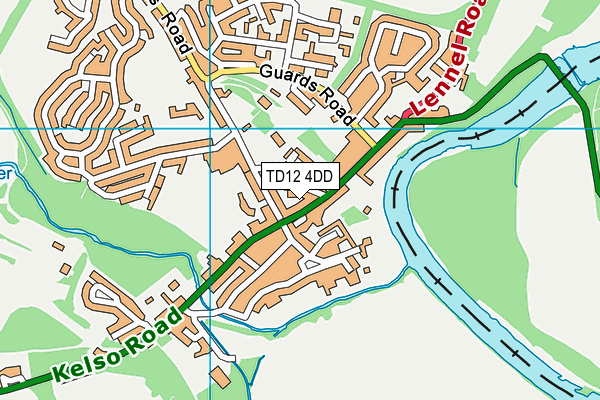 TD12 4DD map - OS VectorMap District (Ordnance Survey)