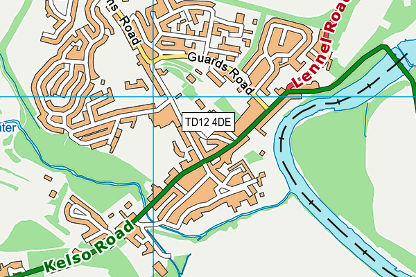 TD12 4DE map - OS VectorMap District (Ordnance Survey)