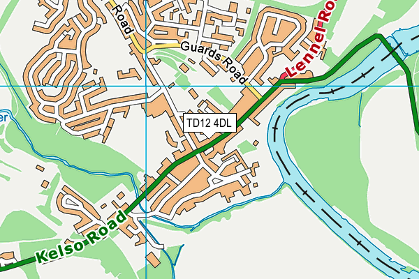 TD12 4DL map - OS VectorMap District (Ordnance Survey)