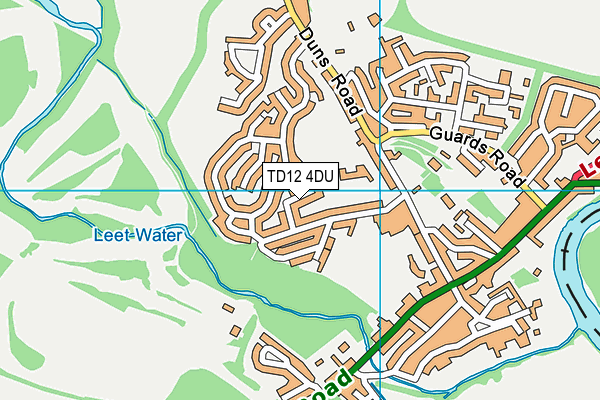 TD12 4DU map - OS VectorMap District (Ordnance Survey)