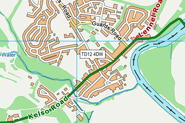 TD12 4DW map - OS VectorMap District (Ordnance Survey)