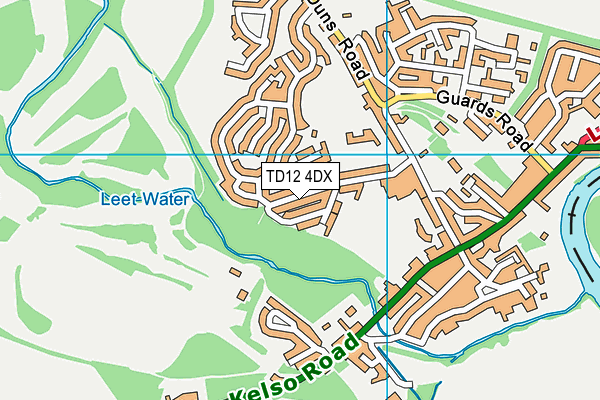 TD12 4DX map - OS VectorMap District (Ordnance Survey)