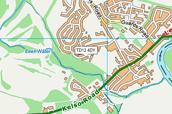 TD12 4DY map - OS VectorMap District (Ordnance Survey)