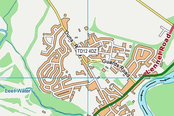TD12 4DZ map - OS VectorMap District (Ordnance Survey)