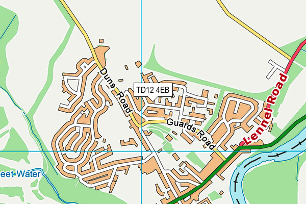 TD12 4EB map - OS VectorMap District (Ordnance Survey)
