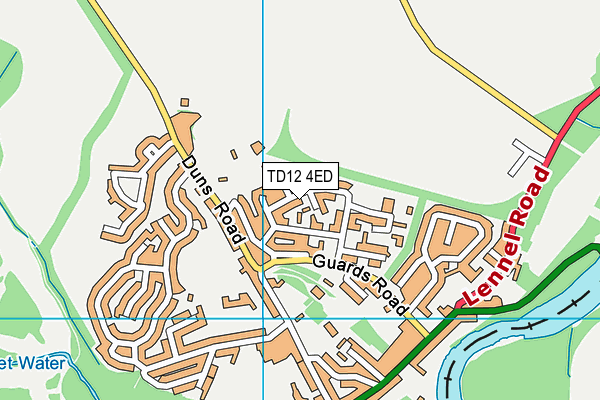 TD12 4ED map - OS VectorMap District (Ordnance Survey)