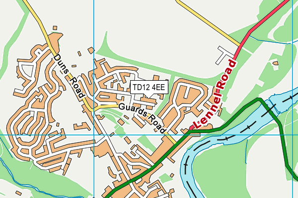 TD12 4EE map - OS VectorMap District (Ordnance Survey)