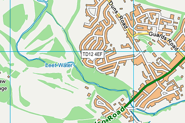 TD12 4EF map - OS VectorMap District (Ordnance Survey)