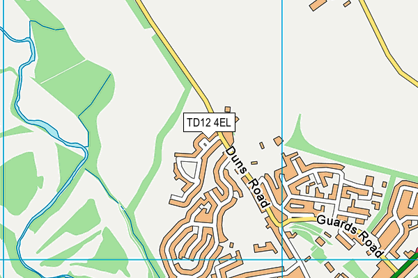 TD12 4EL map - OS VectorMap District (Ordnance Survey)