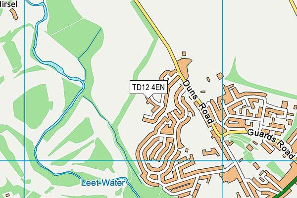 TD12 4EN map - OS VectorMap District (Ordnance Survey)