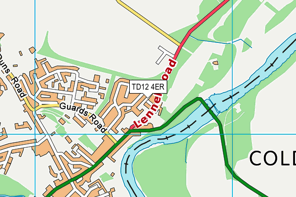 TD12 4ER map - OS VectorMap District (Ordnance Survey)