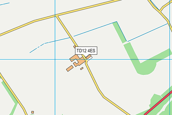 TD12 4ES map - OS VectorMap District (Ordnance Survey)