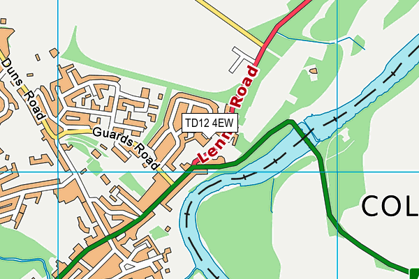 TD12 4EW map - OS VectorMap District (Ordnance Survey)