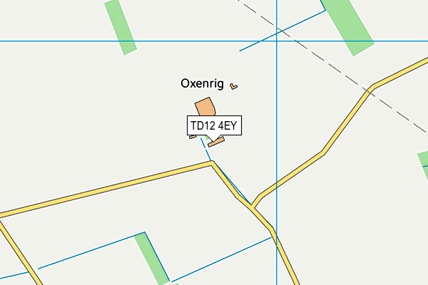 TD12 4EY map - OS VectorMap District (Ordnance Survey)