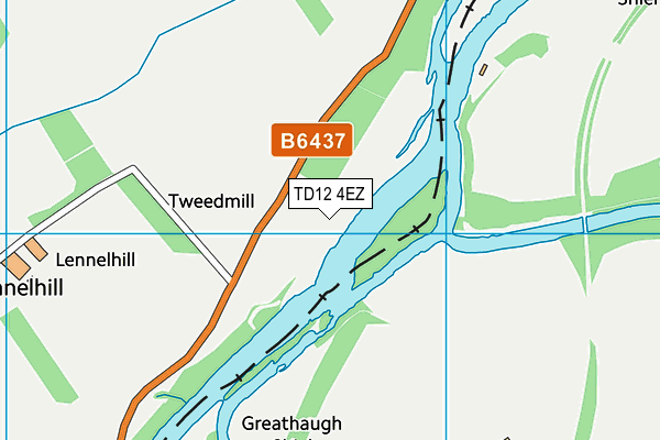 TD12 4EZ map - OS VectorMap District (Ordnance Survey)