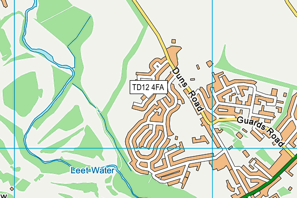 TD12 4FA map - OS VectorMap District (Ordnance Survey)