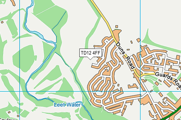 TD12 4FF map - OS VectorMap District (Ordnance Survey)
