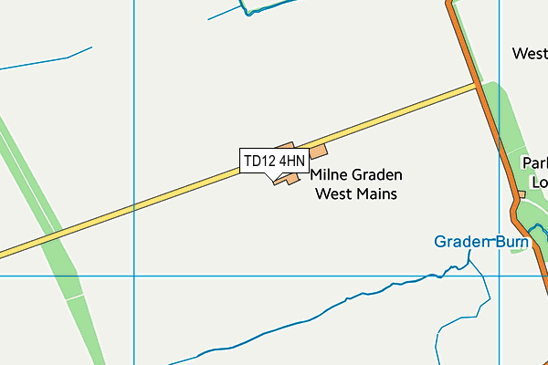 TD12 4HN map - OS VectorMap District (Ordnance Survey)