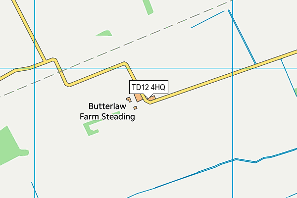 TD12 4HQ map - OS VectorMap District (Ordnance Survey)