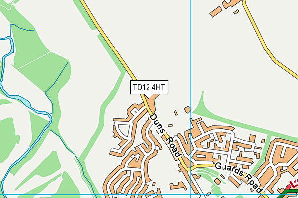 TD12 4HT map - OS VectorMap District (Ordnance Survey)