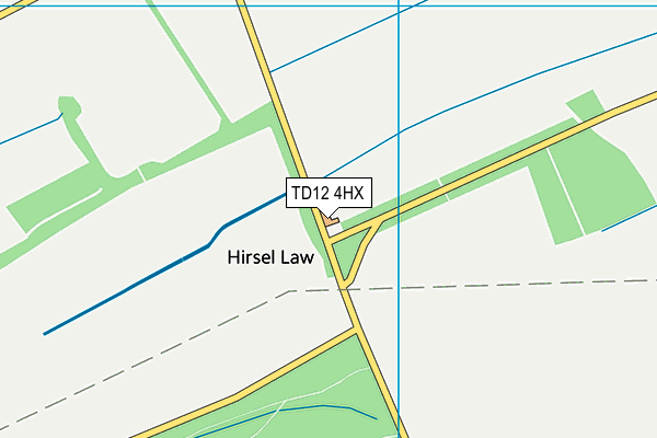 TD12 4HX map - OS VectorMap District (Ordnance Survey)