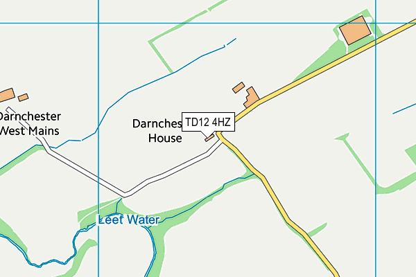 TD12 4HZ map - OS VectorMap District (Ordnance Survey)