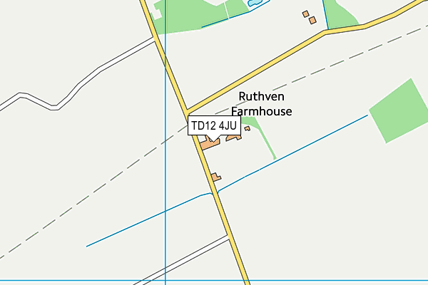 TD12 4JU map - OS VectorMap District (Ordnance Survey)