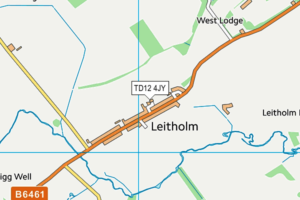 TD12 4JY map - OS VectorMap District (Ordnance Survey)