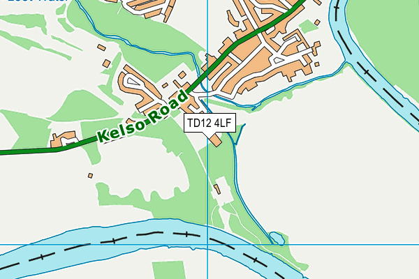 TD12 4LF map - OS VectorMap District (Ordnance Survey)