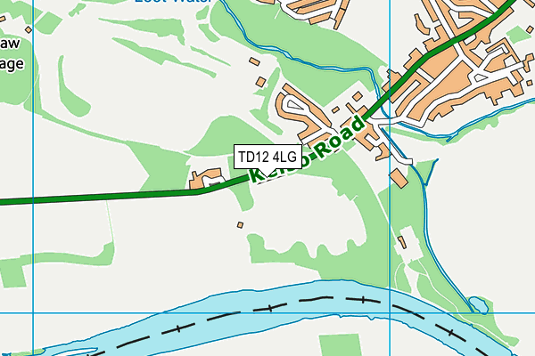 TD12 4LG map - OS VectorMap District (Ordnance Survey)