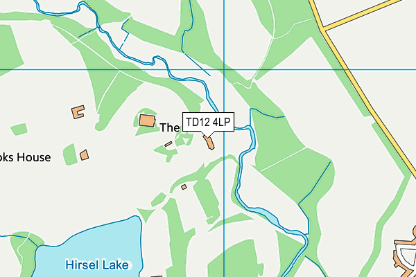 TD12 4LP map - OS VectorMap District (Ordnance Survey)