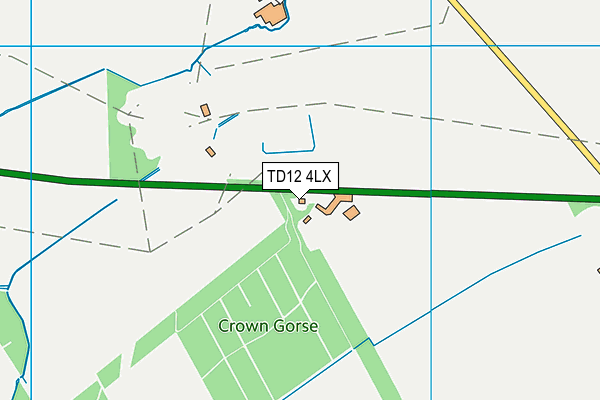 TD12 4LX map - OS VectorMap District (Ordnance Survey)