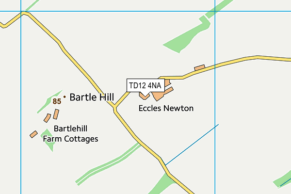 TD12 4NA map - OS VectorMap District (Ordnance Survey)