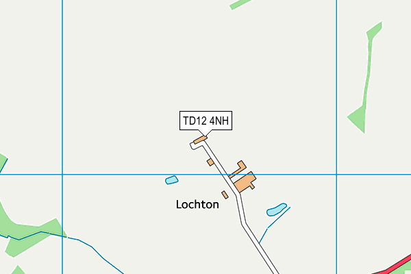 TD12 4NH map - OS VectorMap District (Ordnance Survey)