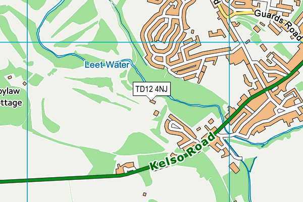 TD12 4NJ map - OS VectorMap District (Ordnance Survey)