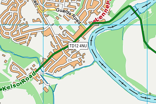 TD12 4NU map - OS VectorMap District (Ordnance Survey)