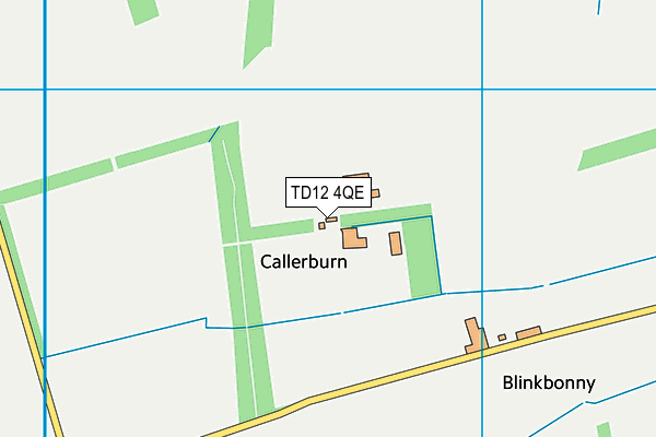 TD12 4QE map - OS VectorMap District (Ordnance Survey)