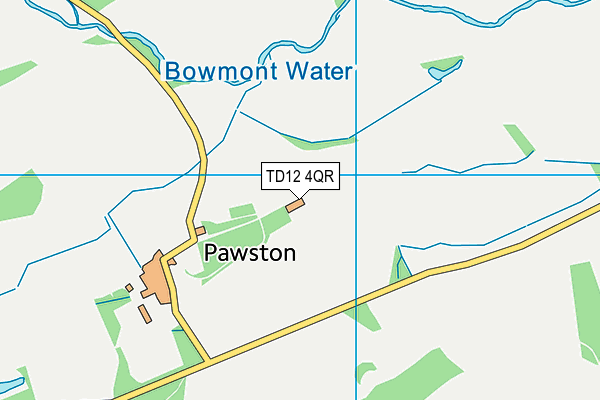 TD12 4QR map - OS VectorMap District (Ordnance Survey)